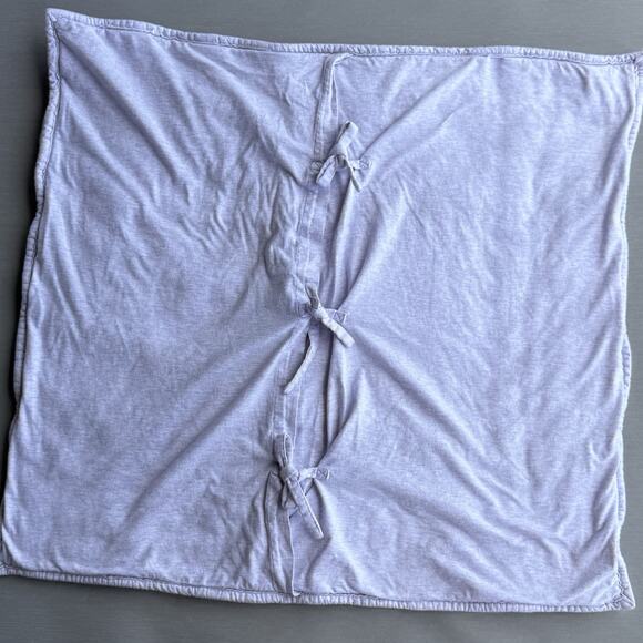 Pottery Barn Kids Quilted Euro Sham Pillow Case Cover Square Wave Ruffle Lilac - Picture 2 of 6